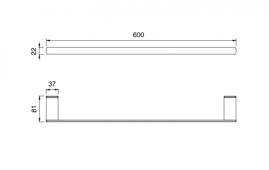 Подвесной полотенцедержатель Cea Design Ayla AYL 102 60 см схема 2
