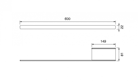 Полотенцедержатель Cea Design Ayla AYL 110 с полкой схема 2