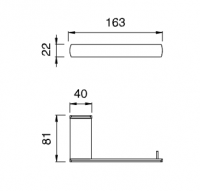 Держатель для туалетной бумаги Cea Design Ayla AYL 113 крепление слева схема 2 Держатель для туалетной бумаги Cea Design Ayla AYL 113 крепление слева схема 2