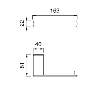 Держатель для туалетной бумаги Cea Design Ayla AYL 113 крепление слева схема 2 Держатель для туалетной бумаги Cea Design Ayla AYL 113 крепление слева схема 2