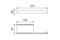 Держатель для туалетной бумаги Cea Design Ayla AYL 115 с полочкой схема 2
