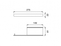 Держатель для туалетной бумаги Cea Design Ayla AYL 116 металлический, с полкой схема 2