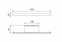 Держатель для туалетной бумаги Cea Design Ayla AYL 118 двойной, с полкой схема 2