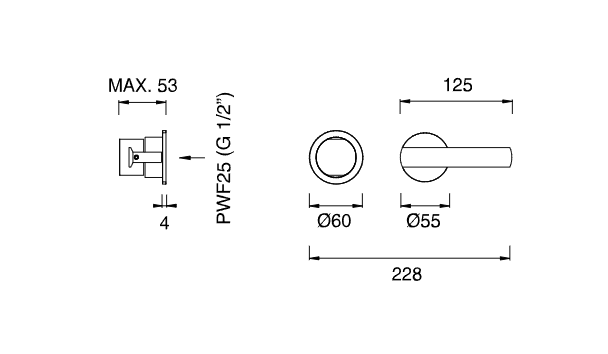 Настенный смеситель для душа Cea Design Ayla AYL 50 ФОТО