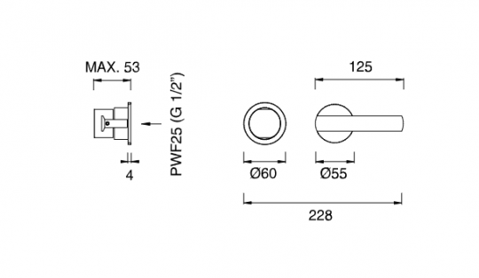 Настенный смеситель для душа Cea Design Ayla AYL 50 схема 2