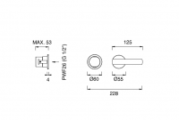Смеситель для душа Cea Design Ayla AYL 55 настенный схема 2