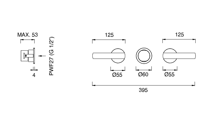 Смеситель термостатический Cea Design Ayla AYL 56 без излива ФОТО