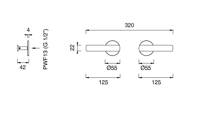 Комплект из двух запорных клапанов Cea Design Ayla AYL 77 ФОТО
