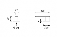 Запорный клапан для горячей воды Cea Design Ayla AYL 80 на борт ванны схема 2