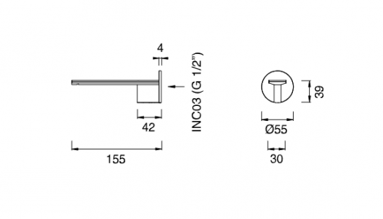 Настенный излив Cea Design Ayla AYL 86 схема 2