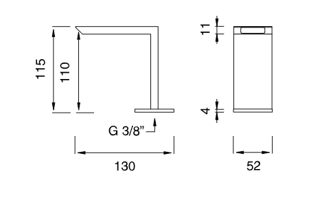 Излив на борт Cea Design Bar BAR 54 схема 2