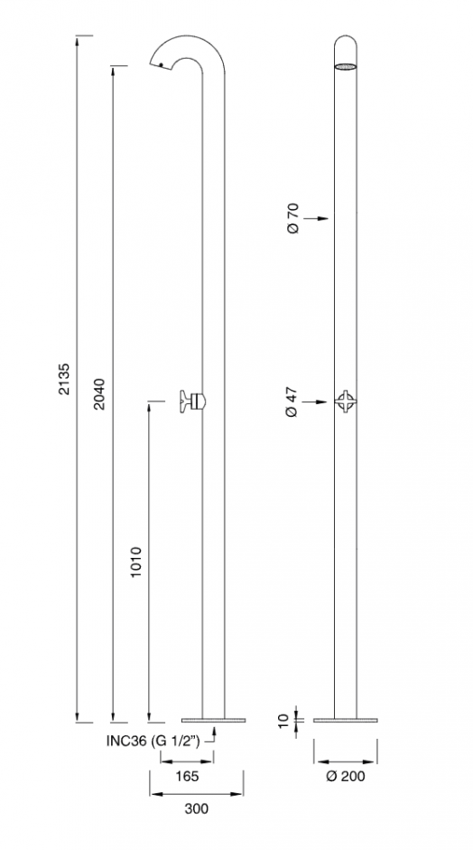 Душевая стойка напольная Cea Design Bold BLD 02 ФОТО