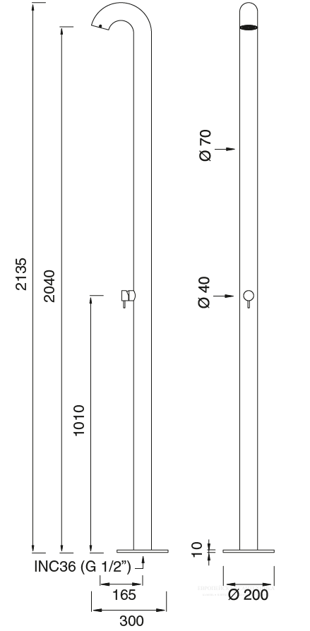 Душевая стойка Cea Design Bold BLD 04 с режимом Aerated Rain ФОТО