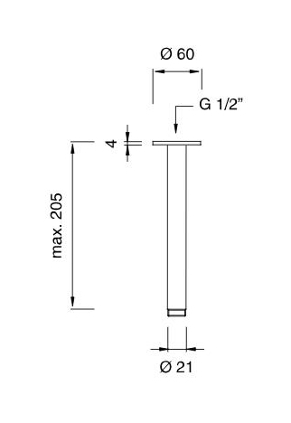 Потолочный держатель для душа Cea Design BRA 02 ФОТО