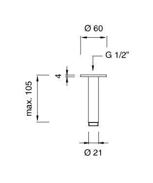 Потолочный держатель для душа Cea Design BRA 08 ФОТО