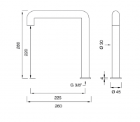 Излив поворотный Cea Design Cartesio CAR 12 схема 2
