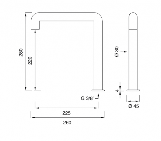 Излив поворотный Cea Design Cartesio CAR 12 схема 2