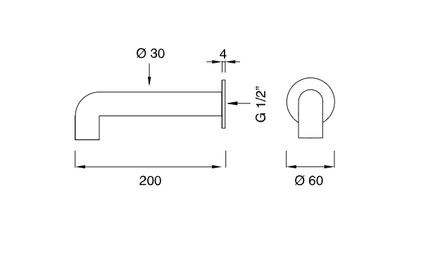 Настенный излив Cea Design Cartesio CAR 14 ФОТО