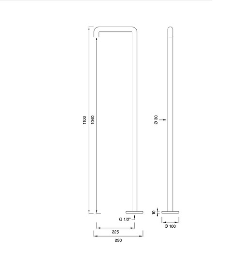 Напольный излив Cea Design Cartesio CAR 20 ФОТО