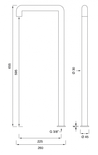 Излив высокий Cea Design Cartesio CAR 88 с поворотным механизмом схема 2