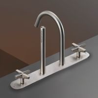 Вентильный смеситель на борт ванной Cea Design Cross CRX 62 с изливом схема 1