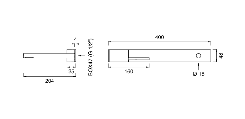 Настенный смеситель для раковины Cea Design Cut Plus CUT 01 ФОТО