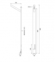 Душевая стойка Cea Design Cut Plus CUT 10 с креплением на стену схема 2