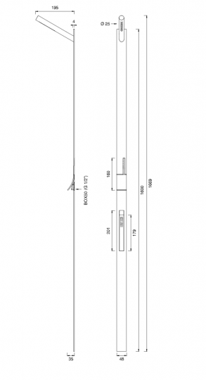 Стойка душевая Cea Design Cut Plus CUT 20 схема 2