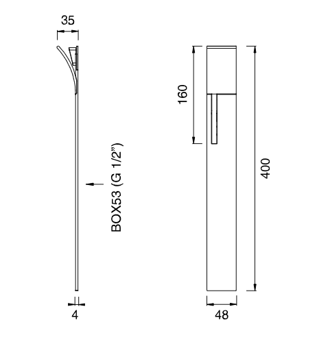 Смеситель для душа Cea Design Cut Plus CUT 60 без излива схема 2