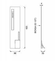 Смеситель для душа Cea Design Cut Plus CUT 70 со встроенным ручным душем схема 2