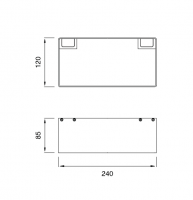 Полка Cea Design Duet DET 103 металлическая схема 2
