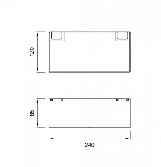 Полка Cea Design Duet DET 103 металлическая схема 2