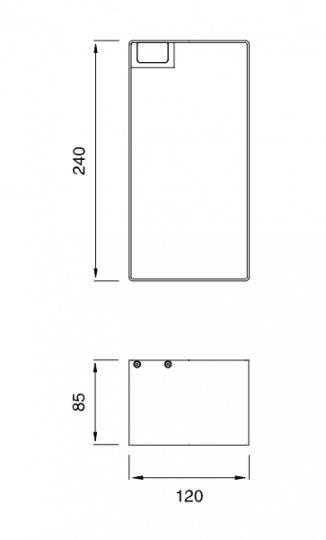 Полка Cea Design Duet DET 104 настенная схема 2