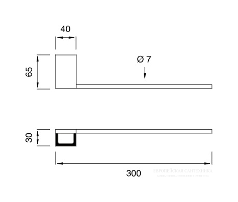 Подвесной держатель для полотенец Cea Design Duet DET 109 30 см ФОТО