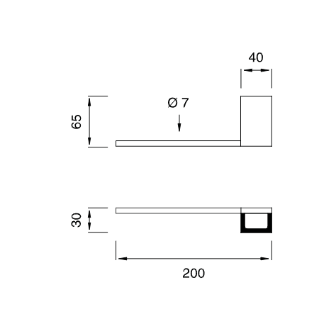 Полотенцедержатель Cea Design Duet DET 110 20 см, крепление справа схема 2
