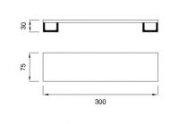 Настенная полочка Cea Design Duet DET 120 схема 2