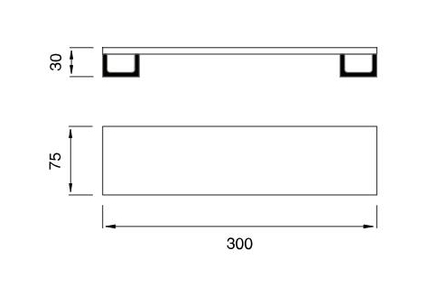 Настенная полочка Cea Design Duet DET 120 схема 2