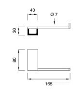 Держатель для туалетной бумаги Cea Design Duet DET 121 с креплением на стену схема 2