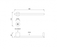 Полотенцесушитель электрический Cea Design Equilibrio EQB 91 схема 2