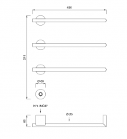 Полотенцесушитель настенный Cea Design Equilibrio EQB 93 электрический схема 2
