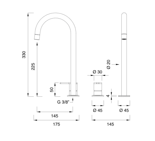 Кран Cea Design Eco-Drinking Tap Water ETW 08 для фильтрованной воды схема 2