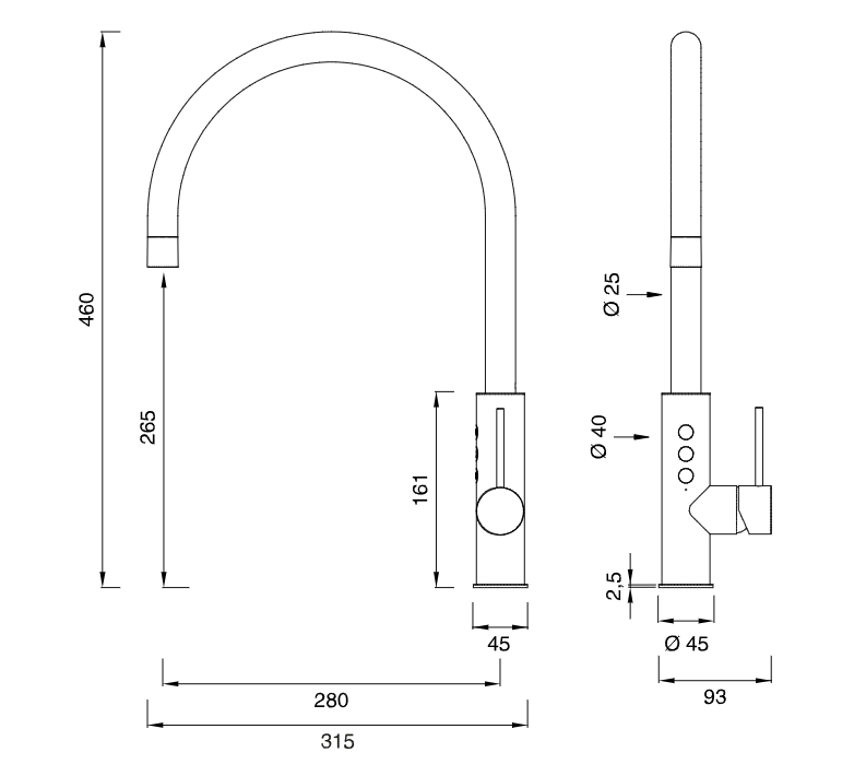Смеситель для раковины Cea Design Eco-Drinking Tap Water ETW 27 с выводом фильтрованной воды ФОТО
