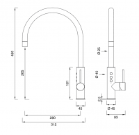 Смеситель с выводом питьевой воды Cea Design Eco-Drinking Tap Water ETW 29 схема 2