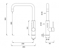 Кран для фильтрованной воды Cea Design Eco-Drinking Tap Water ETW 30 со смесителем схема 2 Кран для фильтрованной воды Cea Design Eco-Drinking Tap Water ETW 30 со смесителем схема 2