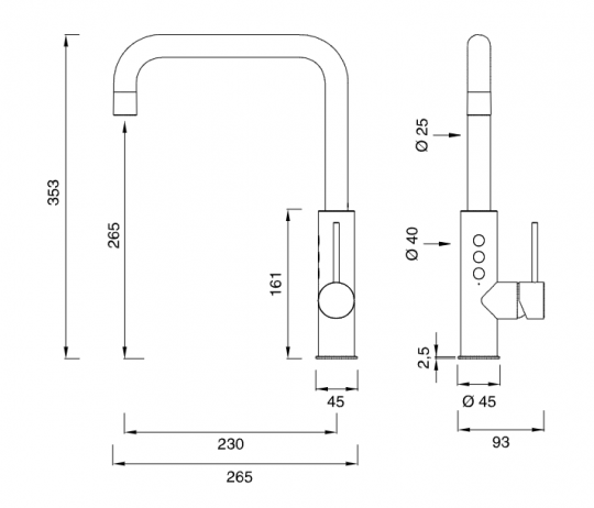 Кран для фильтрованной воды Cea Design Eco-Drinking Tap Water ETW 30 со смесителем схема 2 Кран для фильтрованной воды Cea Design Eco-Drinking Tap Water ETW 30 со смесителем схема 2