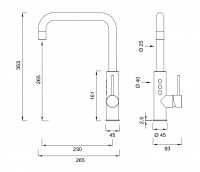 Смеситель для раковины Cea Design Eco-Drinking Tap Water ETW 31 для фильтрованной/охлажденной газированной и кипячёной воды схема 2