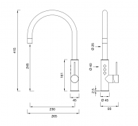 Смеситель для раковины Cea Design Eco-Drinking Tap Water ETW 32 схема 2 Смеситель для раковины Cea Design Eco-Drinking Tap Water ETW 32 схема 2