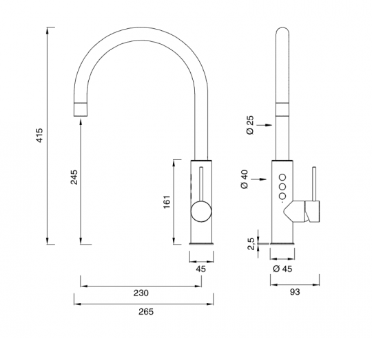 Смеситель для раковины Cea Design Eco-Drinking Tap Water ETW 32 схема 2 Смеситель для раковины Cea Design Eco-Drinking Tap Water ETW 32 схема 2