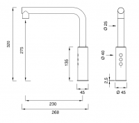 Кран для фильтрованной воды Cea Design Eco-Drinking Tap Water ETW 43 схема 2