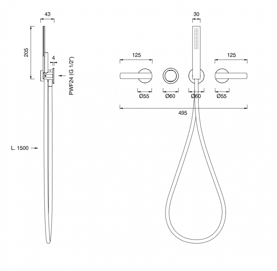Термостатический смеситель для душа Cea Design Ayla AYL 35 ФОТО